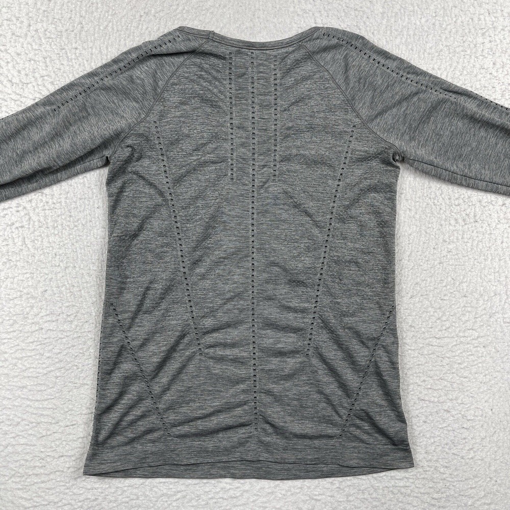 Athleta Shirt Womens Small Gray Foothill Seamless Long Sleeve Stretch Active Top - Picture 8 of 10